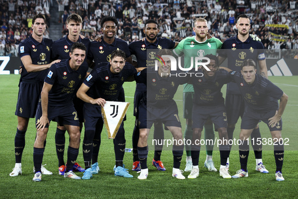 Juventus players (Dusan Vlahovic, Nicolo Savona, Juan Cabal, Bremer, Michele Di Gregorio, Federico Gatti, Andrea Cambiaso, Manuel Locatelli,...