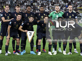 Juventus players (Dusan Vlahovic, Nicolo Savona, Juan Cabal, Bremer, Michele Di Gregorio, Federico Gatti, Andrea Cambiaso, Manuel Locatelli,...