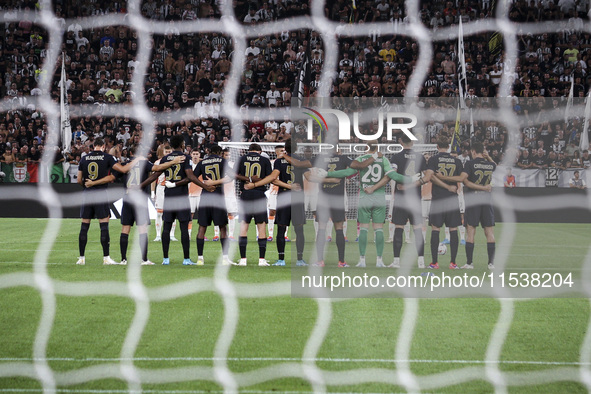 Juventus players (Dusan Vlahovic, Nicolo Savona, Juan Cabal, Bremer, Michele Di Gregorio, Federico Gatti, Andrea Cambiaso, Manuel Locatelli,...