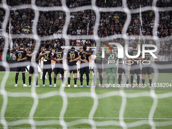 Juventus players (Dusan Vlahovic, Nicolo Savona, Juan Cabal, Bremer, Michele Di Gregorio, Federico Gatti, Andrea Cambiaso, Manuel Locatelli,...