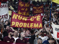 Roma supporters cheer during the Serie A football match number 3, Juventus vs. Roma, in Turin, Piedmont, Italy, on September 1, 2024, at the...