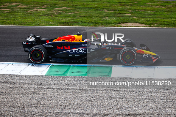 Max Verstappen of Red Bull Racing drives a car on the track during the Italian Formula One Grand Prix at Autodromo Nazionale Monza circuit,...