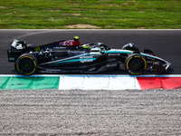 Lewis Hamilton of Mercedes drives a car on the track during the Italian Formula One Grand Prix at Autodromo Nazionale Monza circuit, in Monz...