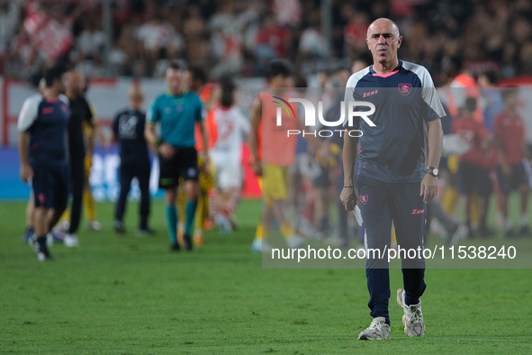 Giovanni Martusciello is the head coach of US Salernitana 1919 during the Italian Serie B soccer championship football match between Mantova...