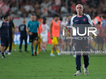 Giovanni Martusciello is the head coach of US Salernitana 1919 during the Italian Serie B soccer championship football match between Mantova...