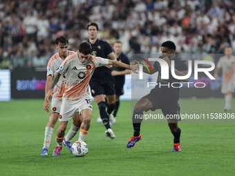 Matias Soule during the Serie A 2024-2025 match between Juventus and Roma in Turin, Italy, on September 1, 2024 (