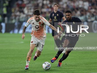 Matias Soule during the Serie A 2024-2025 match between Juventus and Roma in Turin, Italy, on September 1, 2024 (