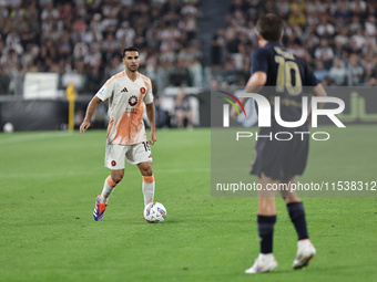 Zeki Celik during the Serie A 2024-2025 match between Juventus and Roma in Turin, Italy, on September 1, 2024 (