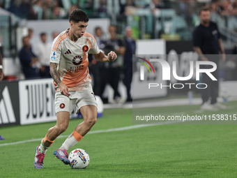 Matias Soule during the Serie A 2024-2025 match between Juventus and Roma in Turin, Italy, on September 1, 2024 (