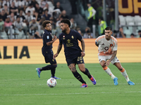 Douglas Luiz during the Serie A 2024-2025 match between Juventus and Roma in Turin, Italy, on September 1, 2024 (