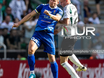 Samuel Mraz , Jan Ziolkowski during PKO Ekstraklasa match Legia Warsaw vs Motor Lublin in Warsaw, Poland on 01 September, 2024. (