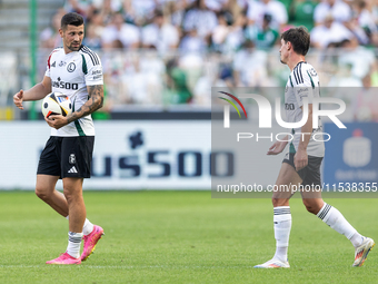 Pawel Wszolek , Migouel Alfarela during PKO Ekstraklasa match Legia Warsaw vs Motor Lublin in Warsaw, Poland on 01 September, 2024. (