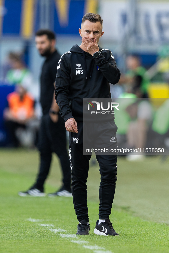 Coach Mateusz Stolarski during PKO Ekstraklasa match Legia Warsaw vs Motor Lublin in Warsaw, Poland on 01 September, 2024. 