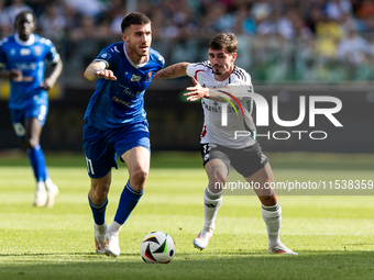 Kaan Caliskaner , Migouel Alfarela during PKO Ekstraklasa match Legia Warsaw vs Motor Lublin in Warsaw, Poland on 01 September, 2024. (