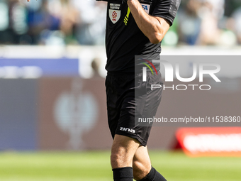 Referee Damian Kos during PKO Ekstraklasa match Legia Warsaw vs Motor Lublin in Warsaw, Poland on 01 September, 2024. (