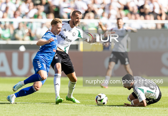 Arkadiusz Najemski , Tomas Pekhart , Luquinhas  during PKO Ekstraklasa match Legia Warsaw vs Motor Lublin in Warsaw, Poland on 01 September,...