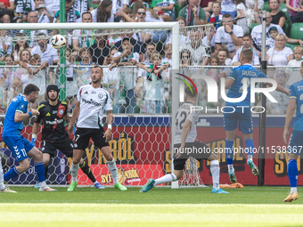 Kacper Tobiasz , Sebastian Rudol , goal during PKO Ekstraklasa match Legia Warsaw vs Motor Lublin in Warsaw, Poland on 01 September, 2024. (