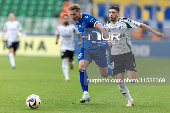 Arkadiusz Najemski , Ruben Vinagre during PKO Ekstraklasa match Legia Warsaw vs Motor Lublin in Warsaw, Poland on 01 September, 2024. 