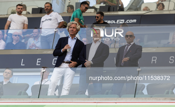 Dariusz Mioduski, Cezary Kulesza, Michal Proboierz during PKO Ekstraklasa match Legia Warsaw vs Motor Lublin in Warsaw, Poland on 01 Septemb...