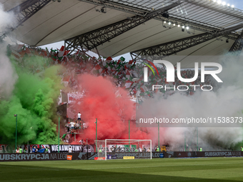 Legia fansduring PKO Ekstraklasa match Legia Warsaw vs Motor Lublin in Warsaw, Poland on 01 September, 2024. (