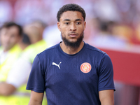 Arnau Danjuma of Girona FC during the La Liga EA Sports match between Sevilla FC and Girona CF at Nuevo Mirandilla in Seville, Spain, on Sep...