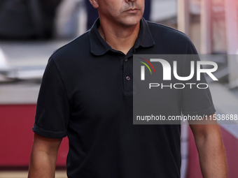 Miguel Angel Sanchez ''Michel'', head coach of Girona FC, during the La Liga EA Sports match between Sevilla FC and Girona CF at Nuevo Miran...