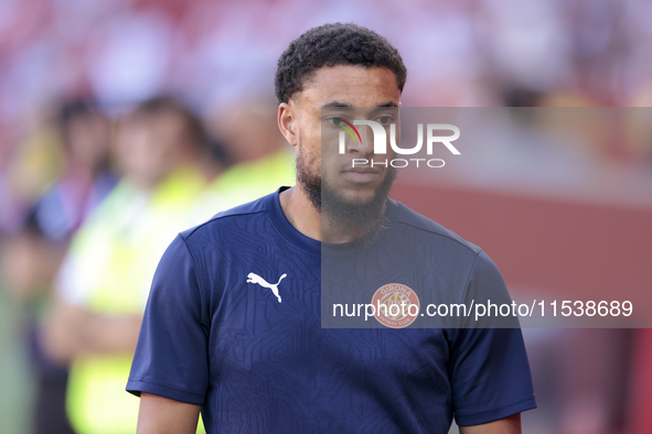 Arnau Danjuma of Girona FC during the La Liga EA Sports match between Sevilla FC and Girona CF at Nuevo Mirandilla in Seville, Spain, on Sep...