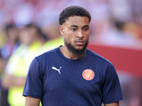 Arnau Danjuma of Girona FC during the La Liga EA Sports match between Sevilla FC and Girona CF at Nuevo Mirandilla in Seville, Spain, on Sep...