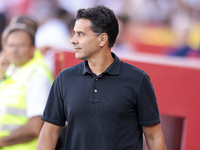 Miguel Angel Sanchez ''Michel'', head coach of Girona FC, during the La Liga EA Sports match between Sevilla FC and Girona CF at Nuevo Miran...