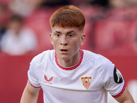 Valentin Barco of Sevilla FC during the La Liga EA Sports match between Sevilla FC and Girona CF at Nuevo Mirandilla in Seville, Spain, on S...