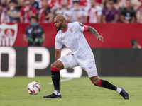 Marcos do Nascimento ''Marcao'' of Sevilla FC controls the ball during the La Liga EA Sports match between Sevilla FC and Girona CF at Nuevo...