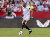 Marcos do Nascimento ''Marcao'' of Sevilla FC controls the ball during the La Liga EA Sports match between Sevilla FC and Girona CF at Nuevo...