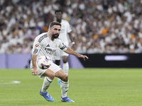 Daniel Carvajal of Real Madrid is in action during the La Liga 2024/25 match between Real Madrid and Real Betis at Santiago Bernabeu Stadium...