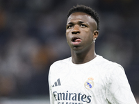 Vinicius Jr of Real Madrid during the La Liga 2024/25 match between Real Madrid and Real Betis at Santiago Bernabeu Stadium in Madrid, Spain...