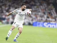 Daniel Carvajal of Real Madrid is in action during the La Liga 2024/25 match between Real Madrid and Real Betis at Santiago Bernabeu Stadium...