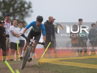 Jenny Rissveds of Sweden competes in the UCI Mountain Bike World Championships Women in Pal Arinsal, Andorra, on September 1, 2024. (