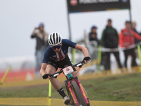 Haley Batten of the USA participates in the UCI Mountain Bike World Championships Women in Pal Arinsal, Andorra, on September 1, 2024. (