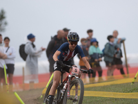 Savilia Blunk of the USA competes in the UCI Mountain Bike World Championships Women in Pal Arinsal, Andorra, on September 1, 2024. (