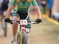 Candice Lill of South Africa participates in the UCI Mountain Bike World Championships Women in Pal Arinsal, Andorra, on September 1, 2024....