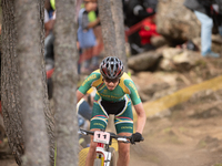 Candice Lill of South Africa participates in the UCI Mountain Bike World Championships Women in Pal Arinsal, Andorra, on September 1, 2024....