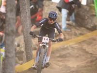 Samara Maxwell of New Zealand participates in the UCI Mountain Bike World Championships Women in Pal Arinsal, Andorra, on September 1, 2024....