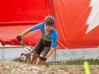 Jenny Rissveds of Sweden competes in the UCI Mountain Bike World Championships Women in Pal Arinsal, Andorra, on September 1, 2024. (