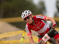 Mona Mitterwallner of Austria participates in the UCI Mountain Bike World Championships Women in Pal Arinsal, Andorra, on September 1, 2024....