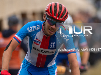 Jan Zatloukal of the Czech Republic competes in the UCI Mountain Bike World Championships Men Under 23 Race in Pal Arinsal, Andorra, on Sept...