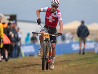 Maxime Lhomme of Switzerland competes in the UCI Mountain Bike World Championships Men Under 23 Race in Pal Arinsal, Andorra, on September 1...