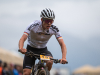 Lennart-Jan Krayer of Germany competes in the UCI Mountain Bike World Championships Men Under 23 Race in Pal Arinsal, Andorra, on September...