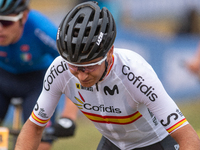 Francisco Barber of Spain competes in the UCI Mountain Bike World Championships Men Under 23 Race in Pal Arinsal, Andorra, on September 1, 2...