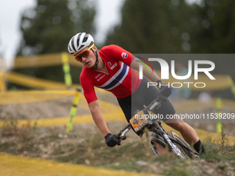 Martin Farstadvoll of Norway competes in the UCI Mountain Bike World Championships Men Under 23 Race in Pal Arinsal, Andorra, on September 1...