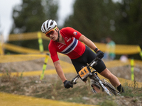 Martin Farstadvoll of Norway competes in the UCI Mountain Bike World Championships Men Under 23 Race in Pal Arinsal, Andorra, on September 1...