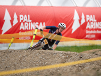 Brayden Johnson of the USA competes in the UCI Mountain Bike World Championships Men Under 23 Race in Pal Arinsal, Andorra, on September 1,...